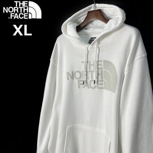 1円～!売切!【正規新品】THE NORTH FACE◆NOV HALFDOME HOODIE パーカー スウェット 立体ロゴ 男女兼用 アウトドア 裏起毛(XL)白 181130-30_画像3