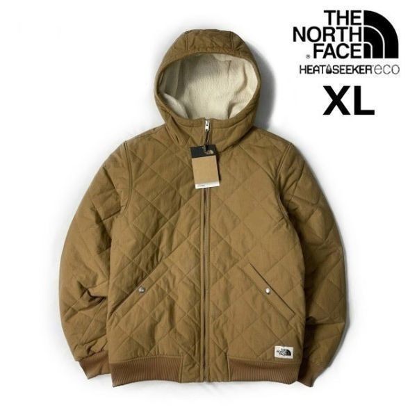 1円～!売切!【正規新品】THE NORTH FACE CUCHILLO FZ HOODIE キルティングジャケット シェルパフリース US限定 ボア(XL)ベージュ 181024-70_画像2