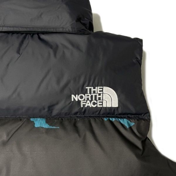 1円～!売切!【正規新品】THE NORTH FACE PRINTED 1996 RETRO NUPTSE VEST ダウンベスト ヌプシ US限定 防寒 RDS(L)青 総柄 ① 190122-115_画像9