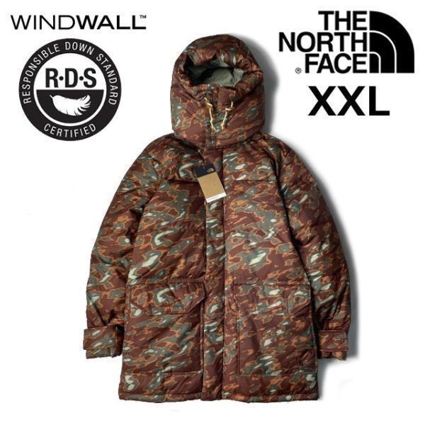 1円～!売切!【正規新品】THE NORTH FACE PRINTED 77 BROOKS RANGE JACKET ブルックス レンジ ダウン 入手困難 防寒(XXL)茶迷彩柄190122-160_画像4