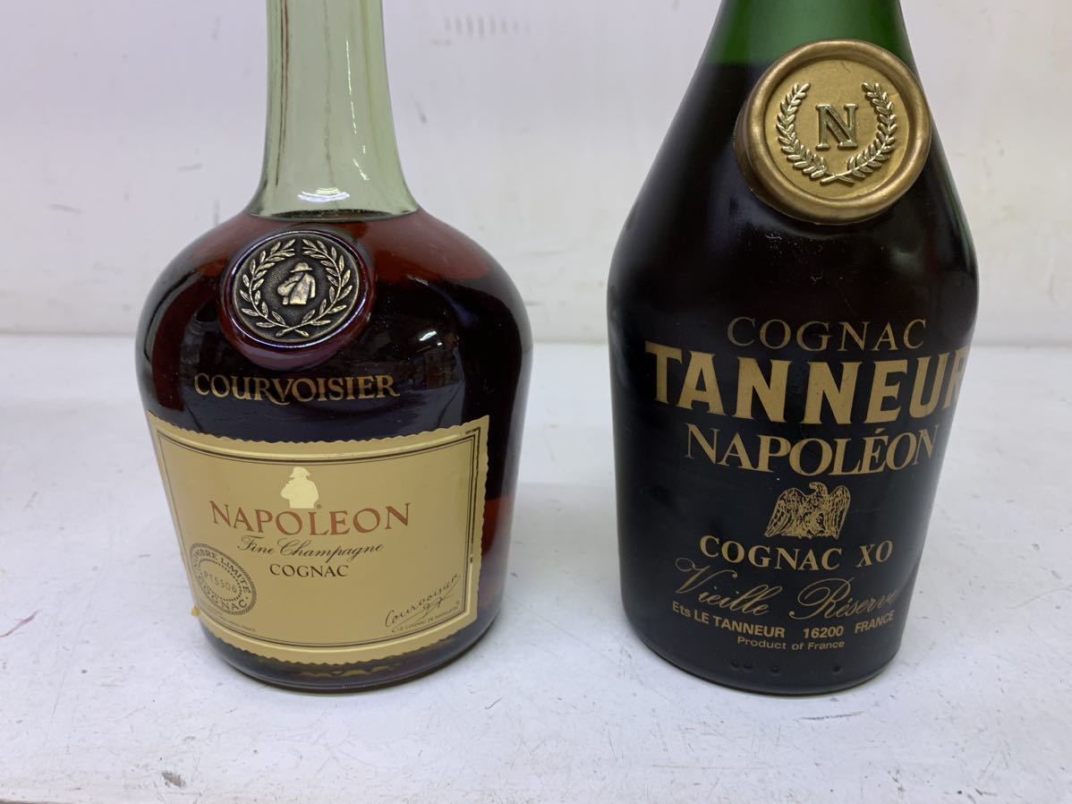 岩 ● 未開栓 古酒 TANNEUR NAPOLEON COGNAC XO ターナー /COURVOISIER クルボアジェ NAPOLEON ナポレオン 2本セット まとめて _画像4