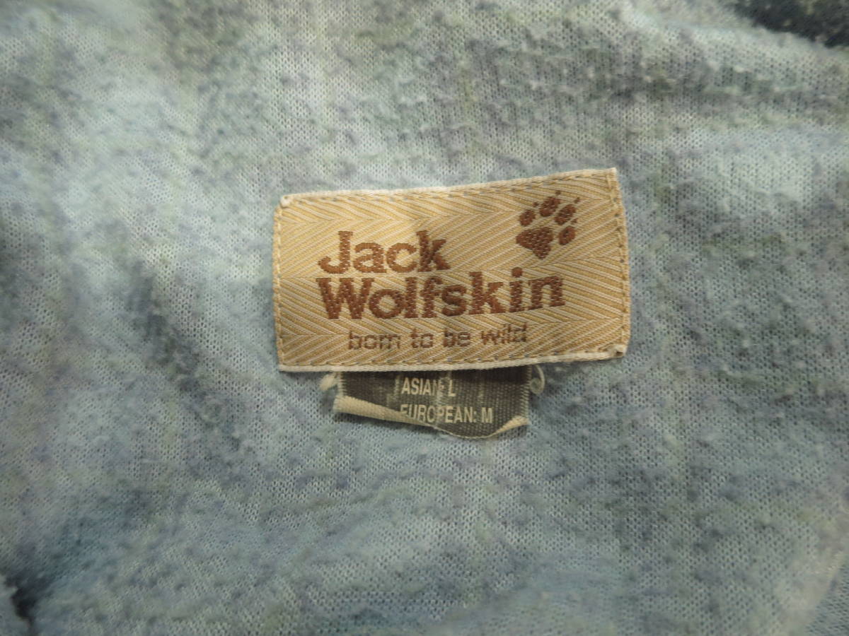 Jackwolfskinジャックウルフスキン　フリースチェックシャツL【USED】_画像4
