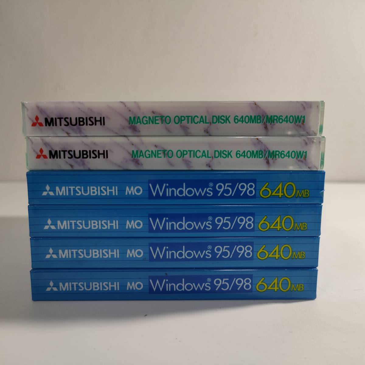 104【未使用未開封品6枚】MITSUBISHI Windows95 98 640MB KR640W1/KR640W1 MOディスク　まとめ売り_画像4