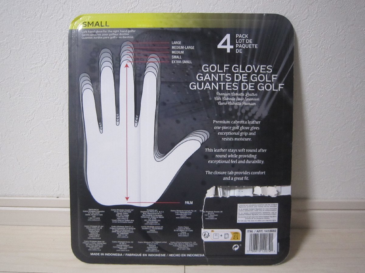 未使用 開封済み Kirkland Signature カークランドシグネチャー Golf Glove ゴルフ グローブ 左手 3パック Sサイズ 1418682_画像7