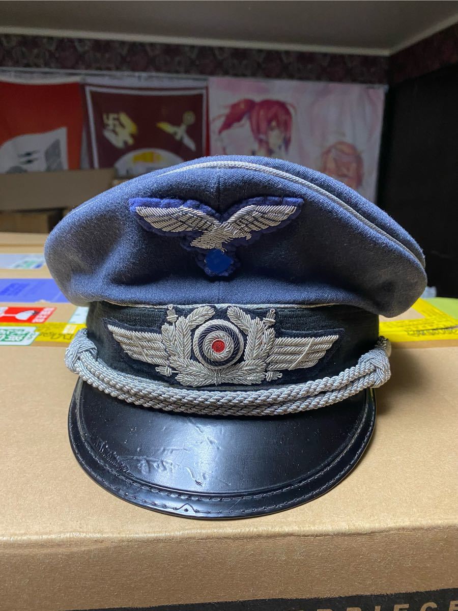 ドイツ軍 LW 空軍 制帽 実物か戦後品 59cm 制服_画像2