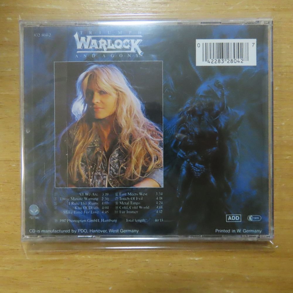 042283280427;【CD/西独盤】WARLOCK / TRIUMPH AND AGONY_画像2