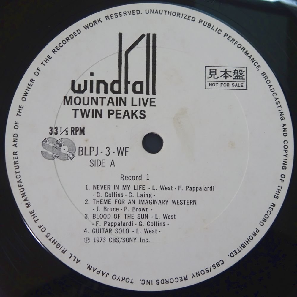 11176081;【国内盤/プロモ白ラベル/4ch Quadraphonic】Mountain / Twin Peaks 異邦の薫り_画像3
