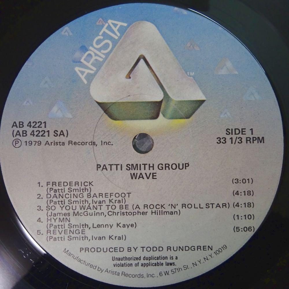 11176173;【US盤】Patti Smith Group / Wave_画像3