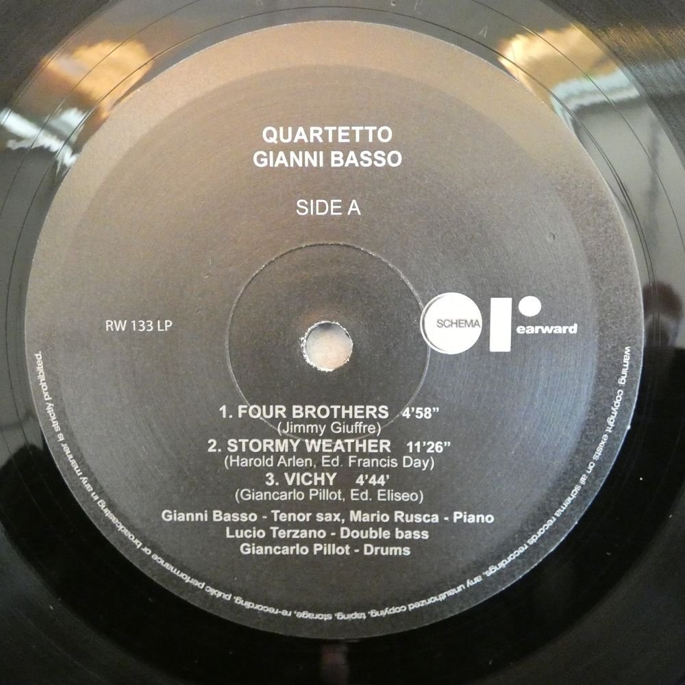 46052242;【Italy盤/Rearward】Quartetto Gianni Basso / S・T_画像3