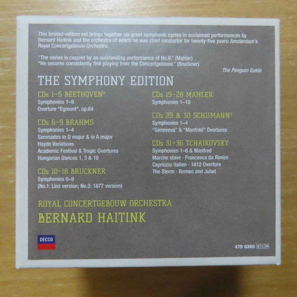 41081430;【30CD+ブックレットBOX】HAITINK / THE SYMPHONY EDITION_画像2