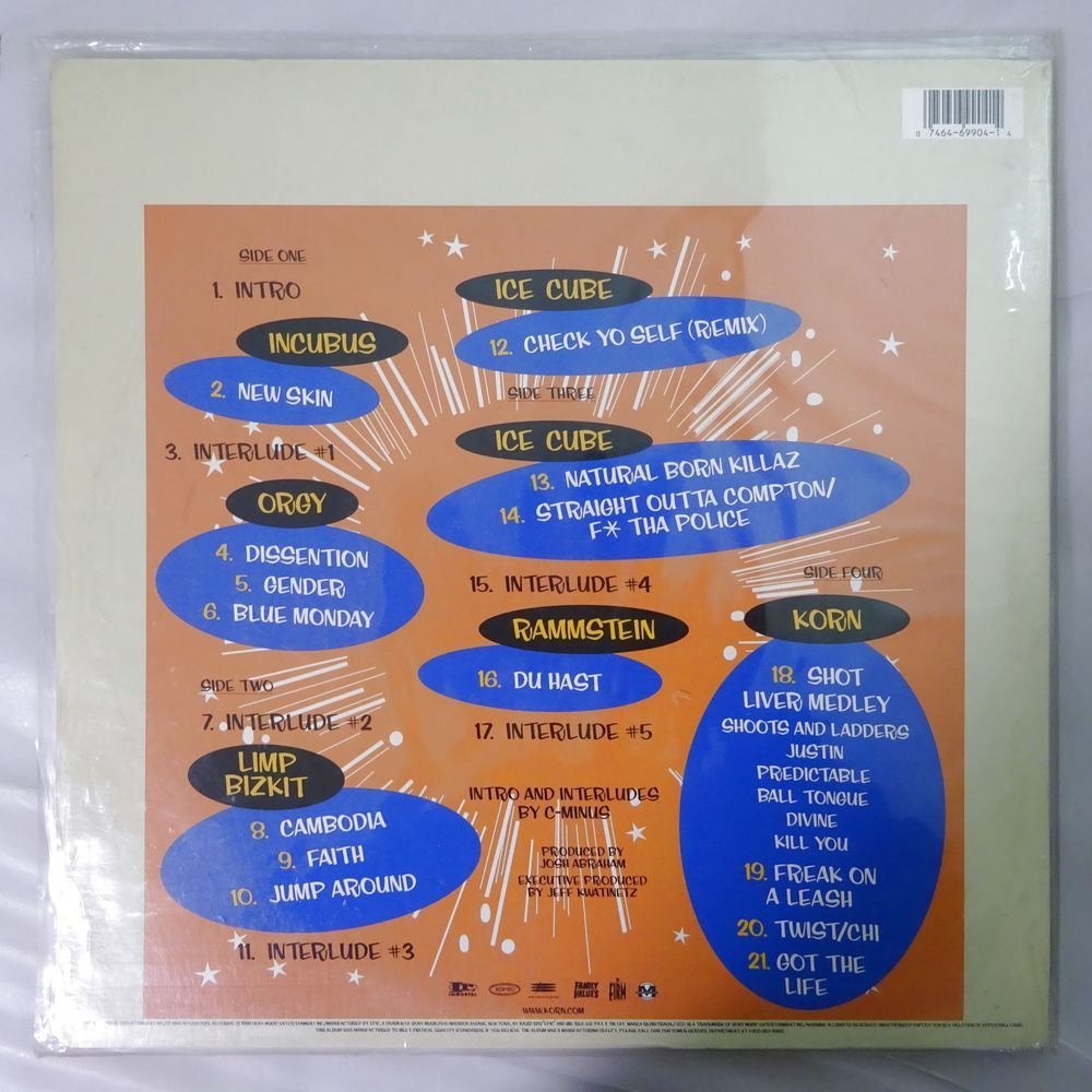 14027165;【US盤/2LP/ハイプステッカー/Yellow Translucent Vinyl】V.A. (Ice Cube, Korn ほか) / Family Values Tour '98_画像2