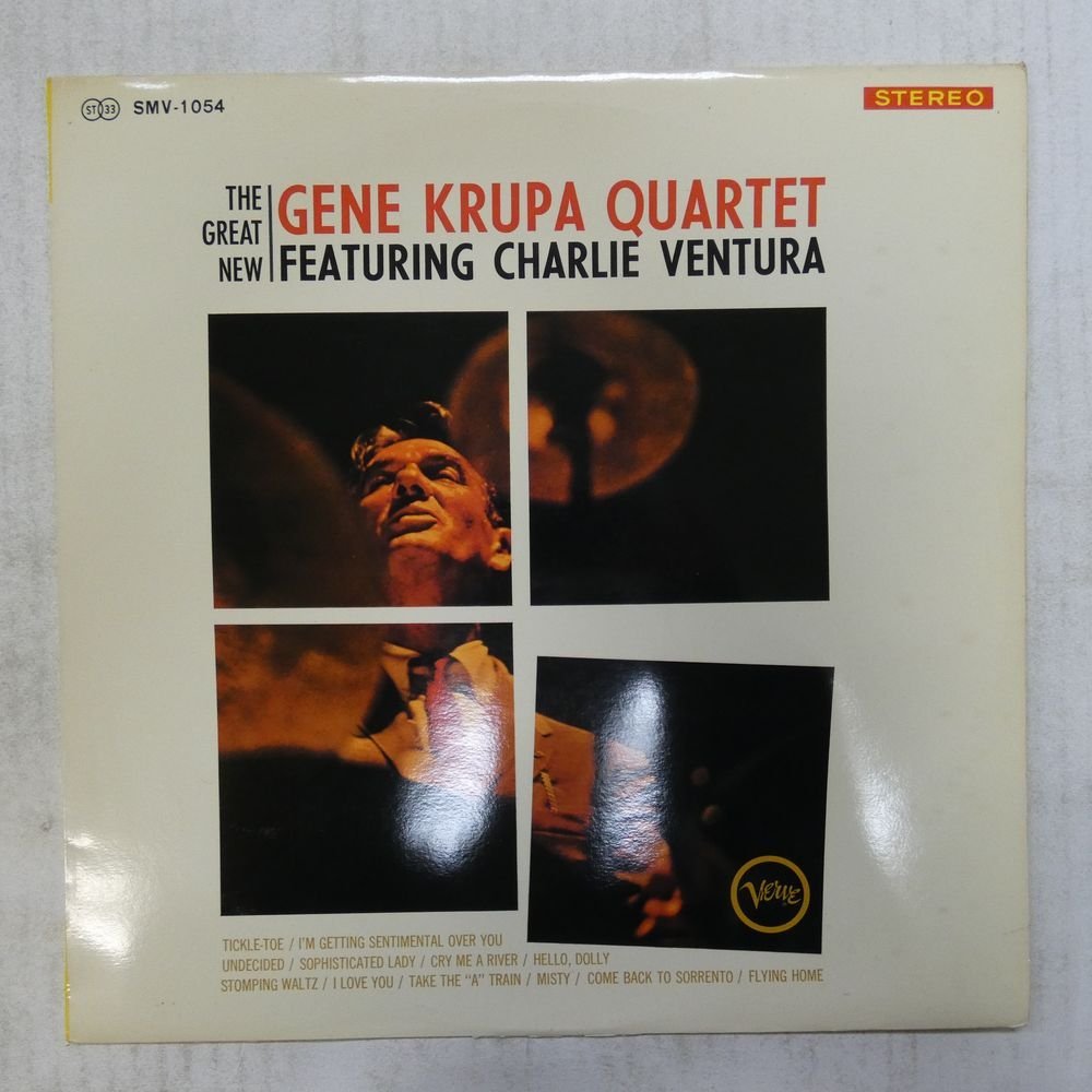 47044121;【国内盤/Verve/プロモ白ラベル/ペラジャケ】Gene Krupa Quartet / The Great New ドラム王ジーン・クルーパ_画像1