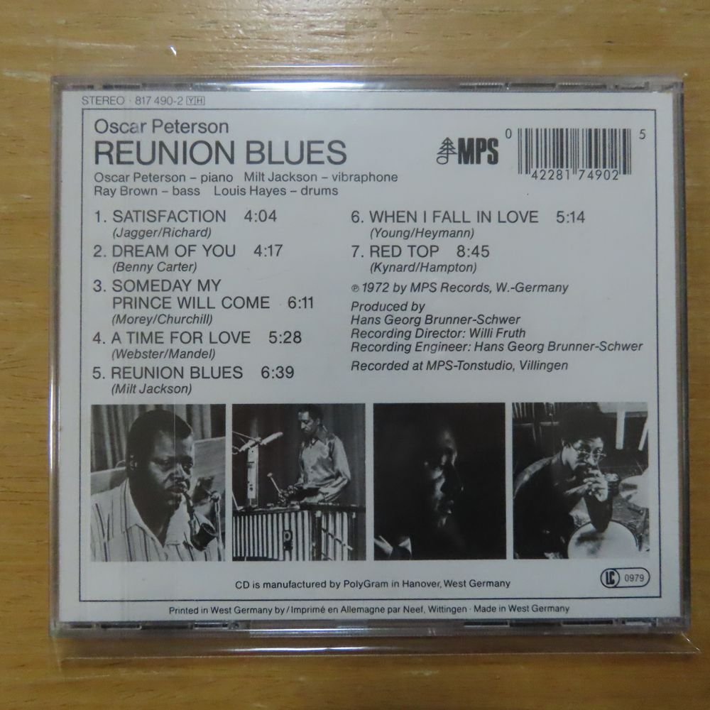 41082741;【CD/西独盤/蒸着仕様/MPS】オスカー・ピーターソン / REUNION BLUES　817490-2_画像2