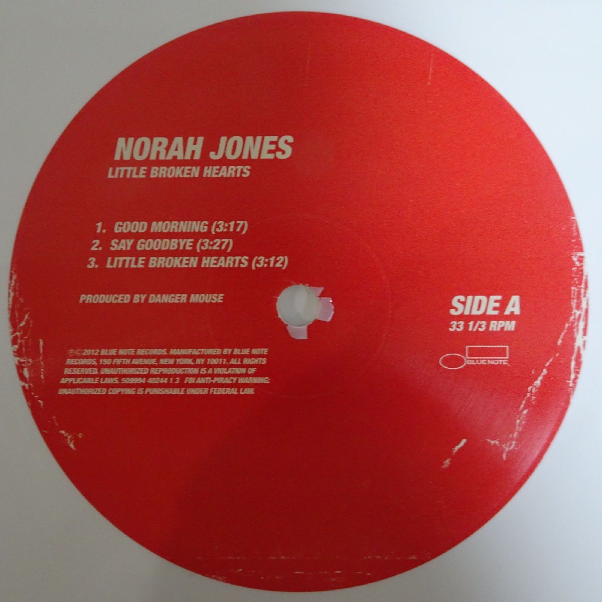 14026481;【USオリジナル/BLUE NOTE/2LP/高音質180g重量盤/ポスター付/White Vinyl/見開き】Norah Jones / ...Little Broken Hearts_画像3