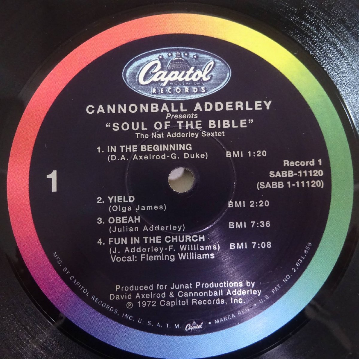 10017242;【US盤/Capitol/2LP】Cannonball Adderley / Soul Of The Bible_画像3