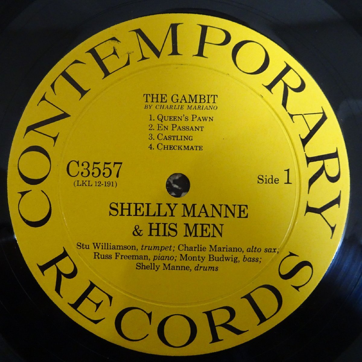 10018028;【US盤/シュリンク/黄ラベル/深溝/MONO/Contemporary】Shelly Manne & His Men / The Gambit (Volume 7)_画像3