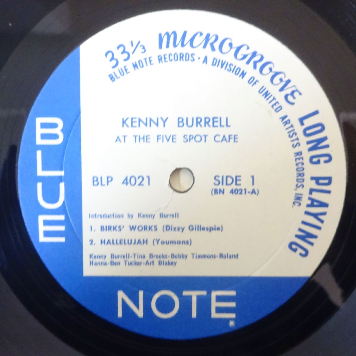 10018316;【US盤/シュリンク/MONO/Blue Note】Kenny Burrell with Art Blakey / At The Five Spot Cafe_画像3