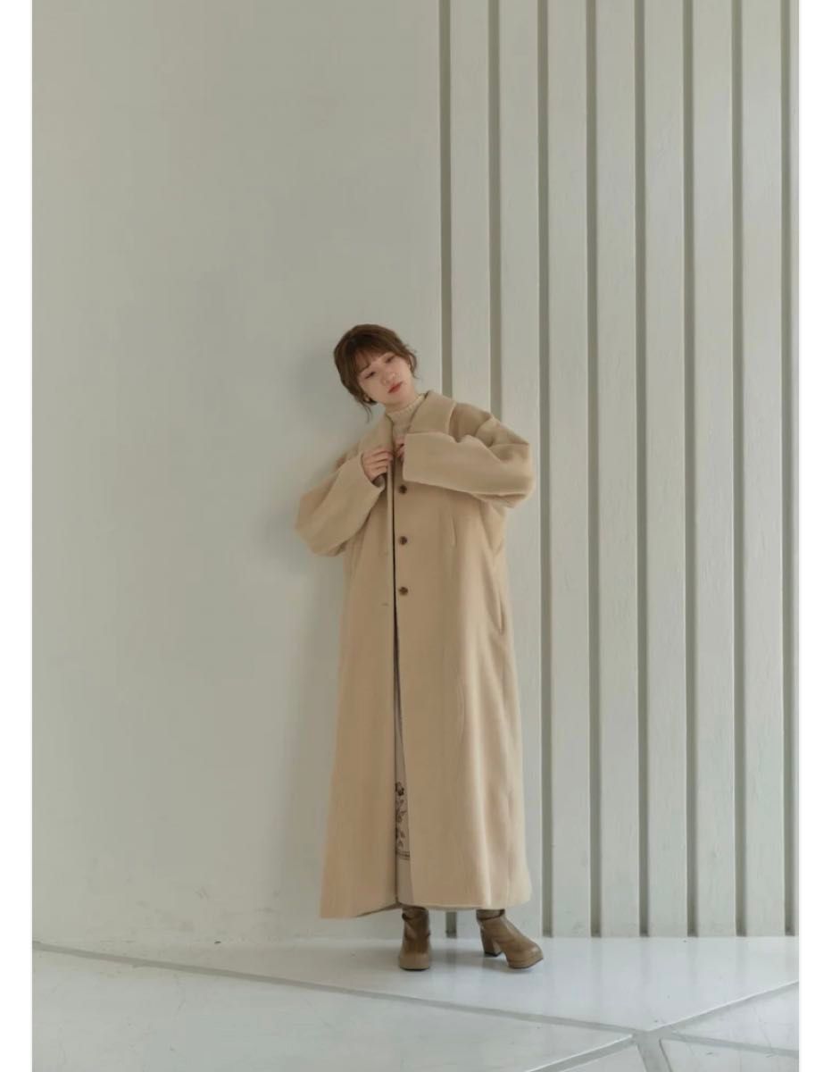 Eaphi ロングコートwave design shaggy long coat - ジャケット Eaphi ロングコートwave design shaggy long coat - ジャケット