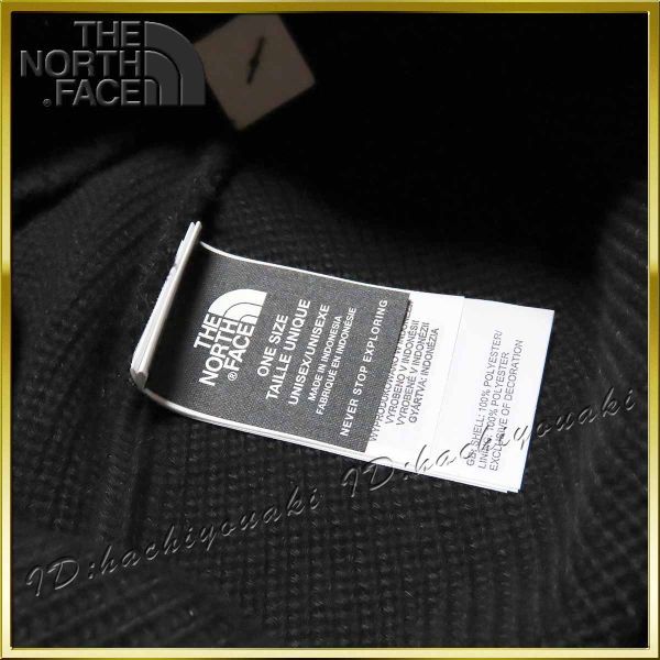 The North Face 新品 ノースフェイス 刺繍ロゴ ビーニー キャップ サイズフリー ブラック 黒 メンズ レディース ニット帽_画像6