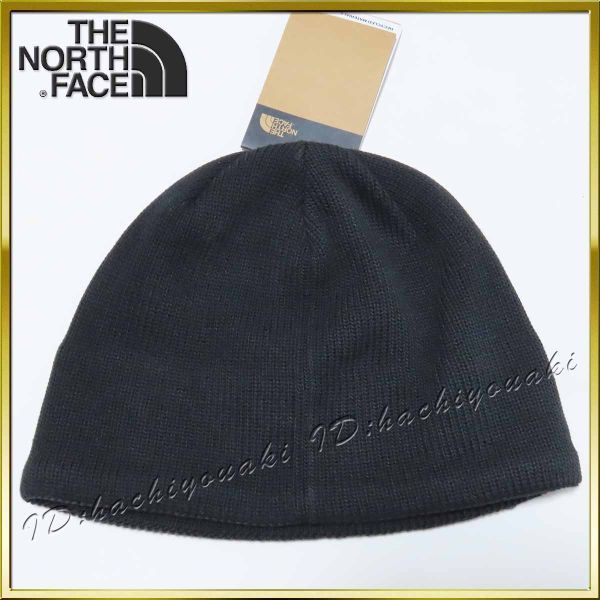 The North Face 新品 ノースフェイス 刺繍ロゴ ビーニー キャップ サイズフリー ブラック 黒 メンズ レディース ニット帽_画像3