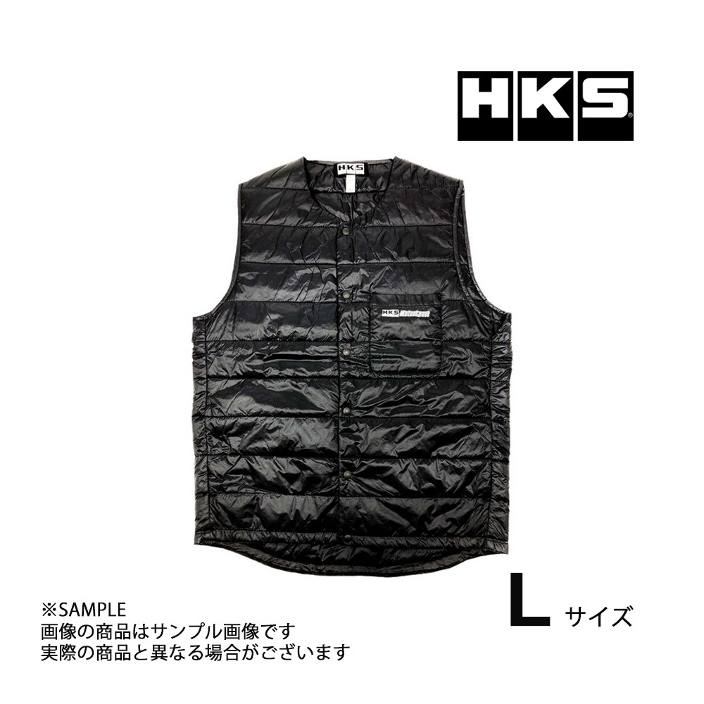 HKS ベスト Lサイズ 黒 ブラック MOTORSPORT PUFF VEST 51007-AK464 数量限定 トラスト企画 (213192154_画像1