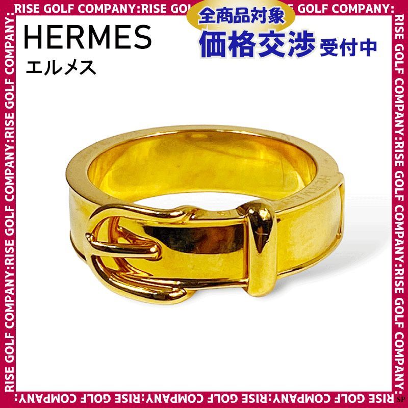 HERMES エルメス サンチュール スカーフ リング ゴールド ベルト モチーフ 20号 2311‐NP‐G-00801 CIP