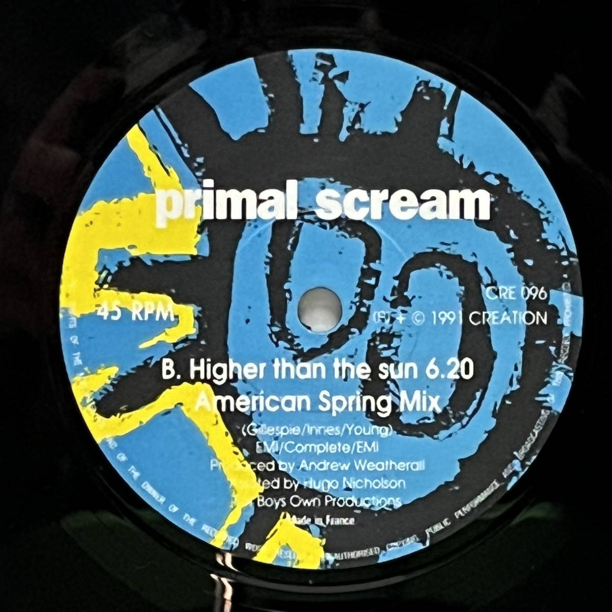 Primal Scream / Higher Than The Sun (7 inch) ■Used■ ボビーの画像4