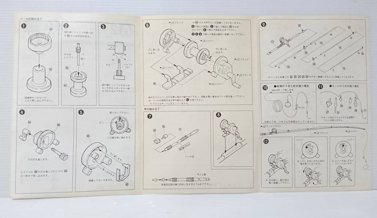 未組立 アオシマ 釣りキチ三平シリーズ 魚紳２ （鮎川　魚紳） マスコットフィギュア 可動式リール 20年以上前に購入 ワンオーナー品　_画像8