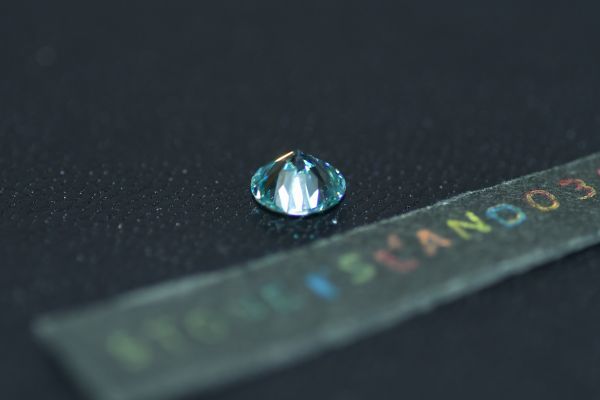 labo Sky blue diamond 1ct round cut gem . stone brilliancy high quality gem series round form moa sa Night certificate attaching C141