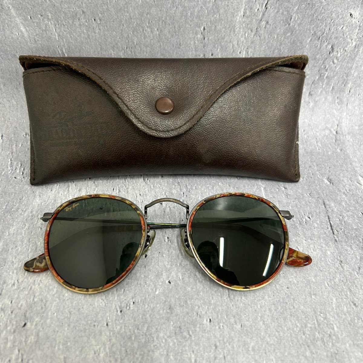 ◎L011 Rayban レイバン サングラス ラウンドメタル ブロンズチップ ビンテージ 廃版品 ラウンドサングラス USA製 (ma)の画像1