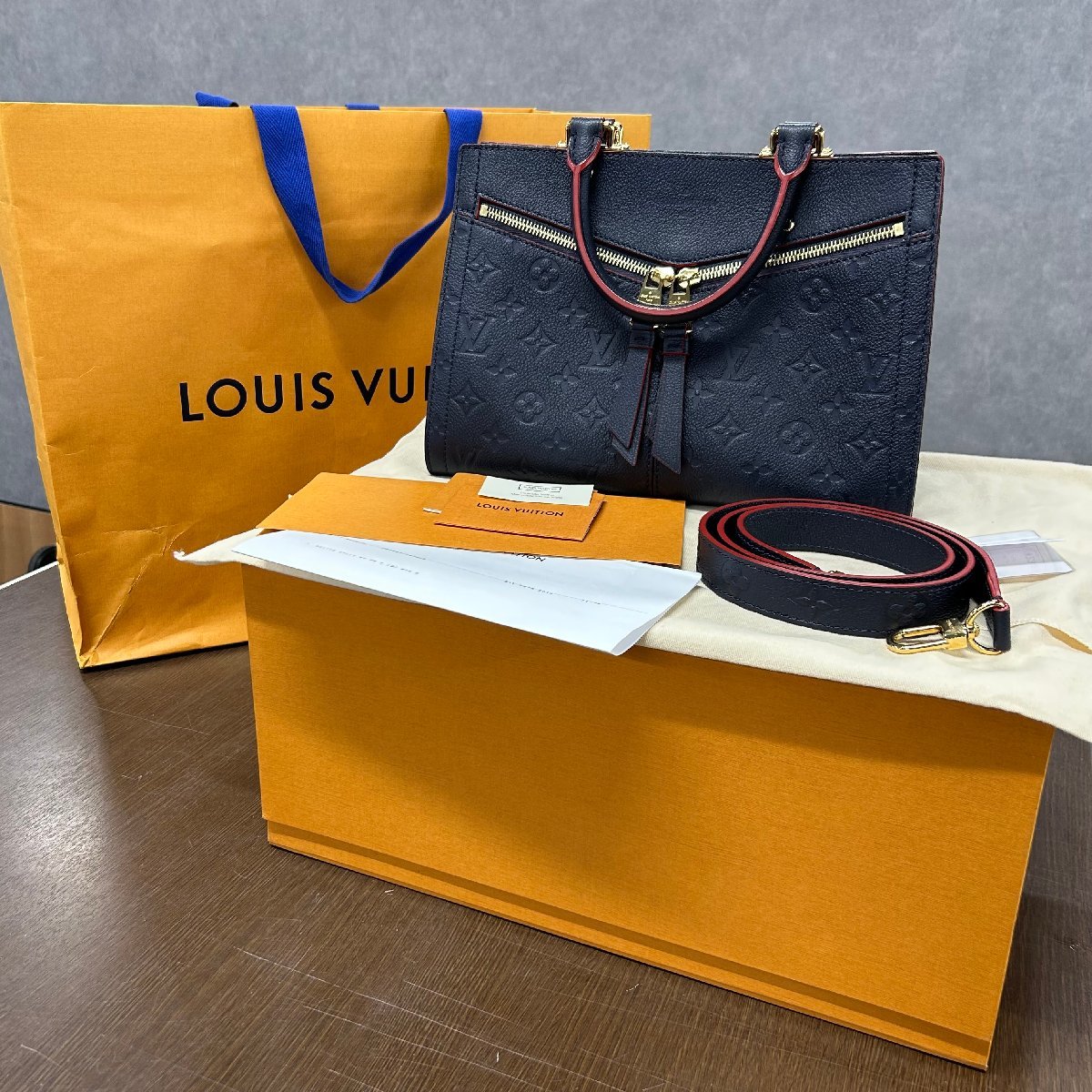 ◎L031 Louis Vuitton ルイヴィトン スリーPM モノグラムアンプラント ノワール ハンドバッグ レザー ブラック 2WAY (ma)