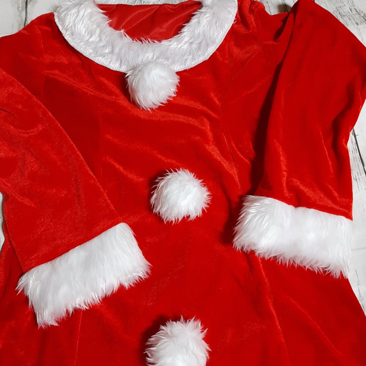 【新品】　来年用にサンタコスプレ　ミニスカートワンピース　帽子ベルト付き　パーティー　サンタ衣装　クリスマス　クリスマスパーティー
