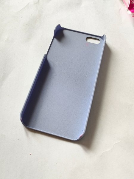 iPhone5/5s/se 防指紋ケース サンドタイプ パープル　訳あり品_画像2