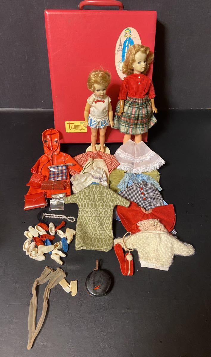 まとめてtammy 当時物 60〜70年代　日本製　着せ替え人形用　昭和　レトロ　おもちゃ　アンティーク ドール 靴　バック　アクセサリー　服