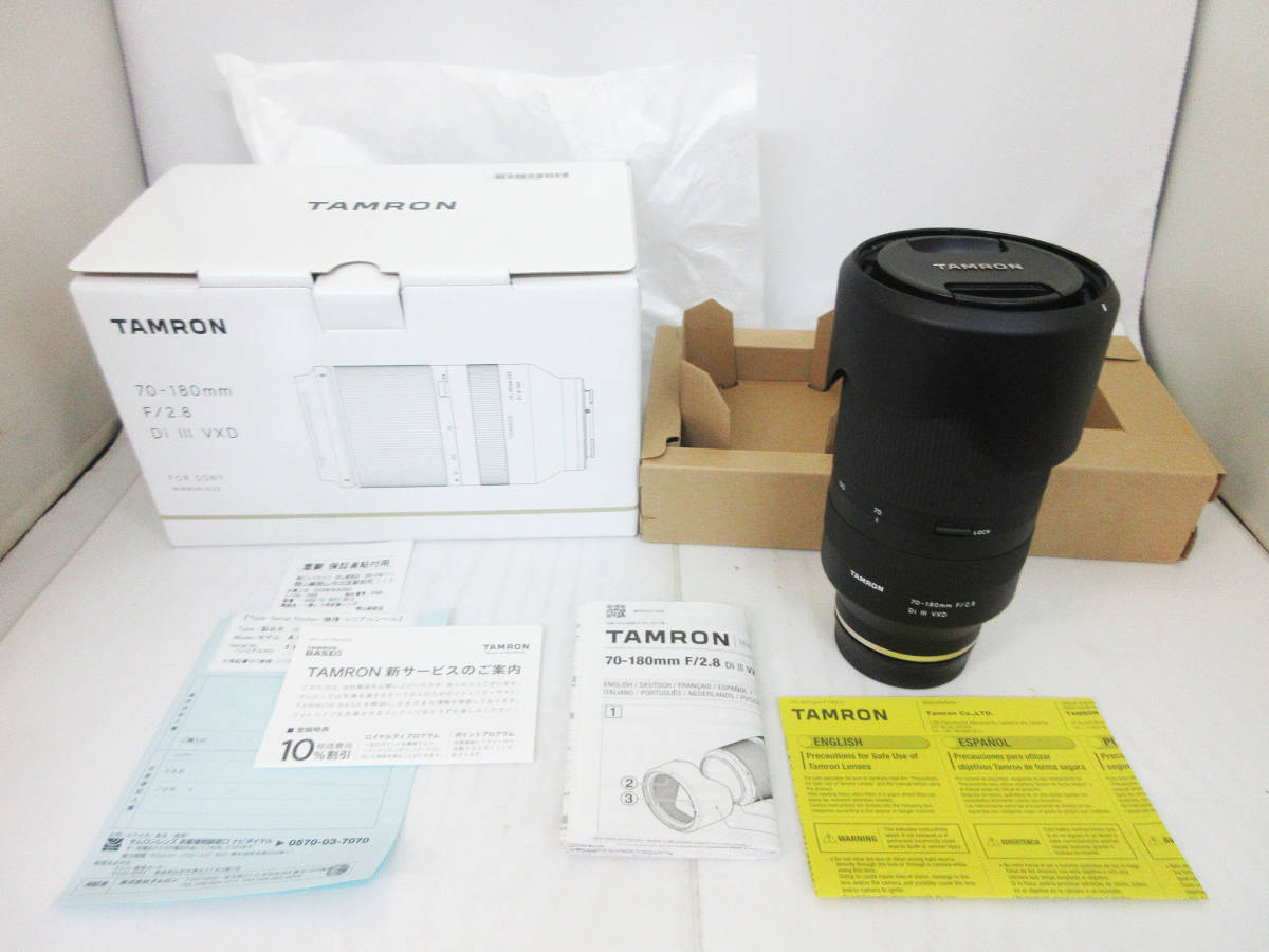 F8617【カメラレンズ】TAMRON 70-180mm F/2.8 Di Ⅲ VXD FOR SONY★2023年9月購入品 保証有★タムロン レンズ★美品★_画像1