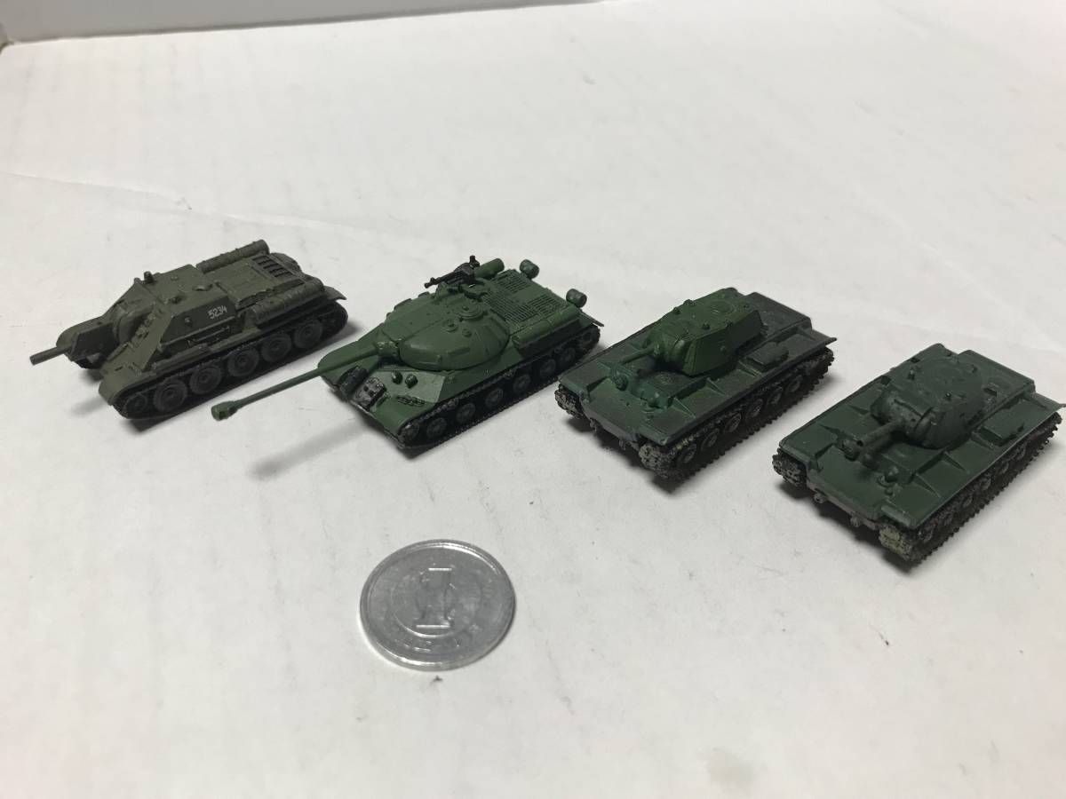 1/144 ワールドタンクミュージアム WTM ソビエト連邦 SU-122・IS-3・KV-1・KV-1 1941年型(鋳造砲塔) 単色迷彩 各1両_画像1