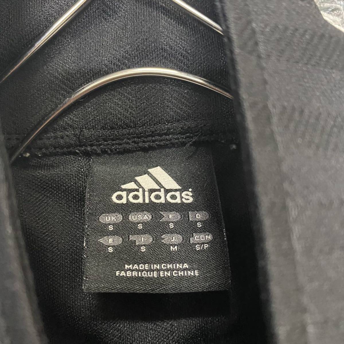 adidas アディダス トラックジャケット ジャージ サイズM ブラック 黒 メンズ トップス 最落なし （P12）_画像6