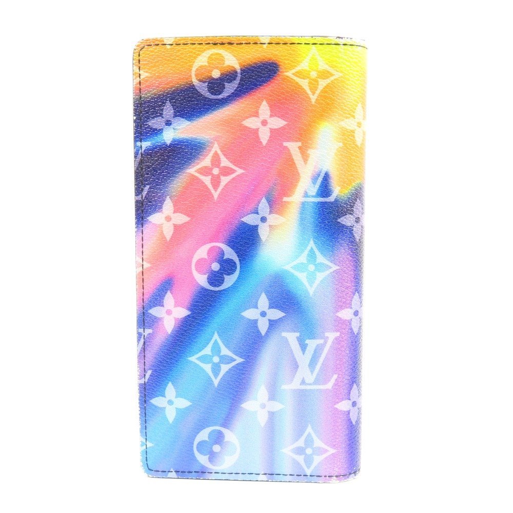 68398★1円スタート★LOUIS VUITTON ルイヴィトン 中極美品 ブラザ モノグラムサンセット M80957 長財布 ブルー_画像2