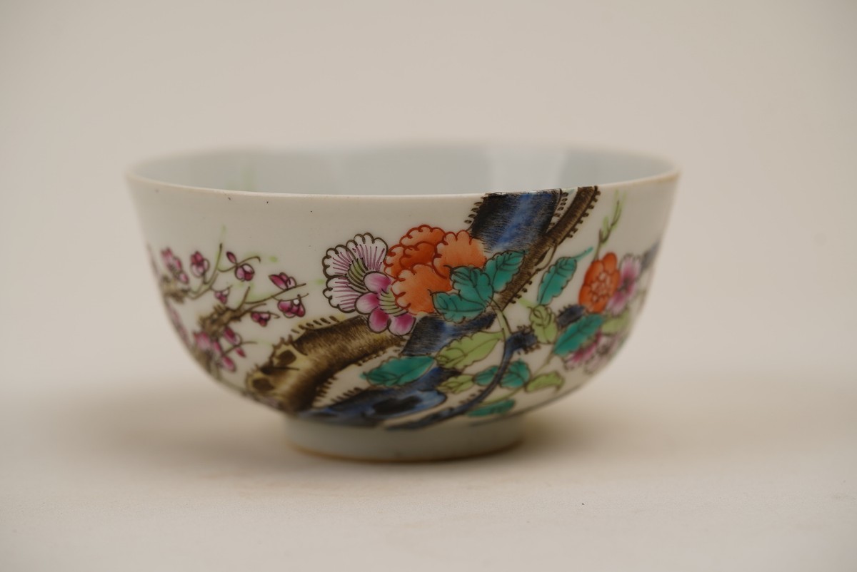 中国 古美術 茶碗 唐物 大清光緒年製 粉彩 斗彩 茶道具 古玩