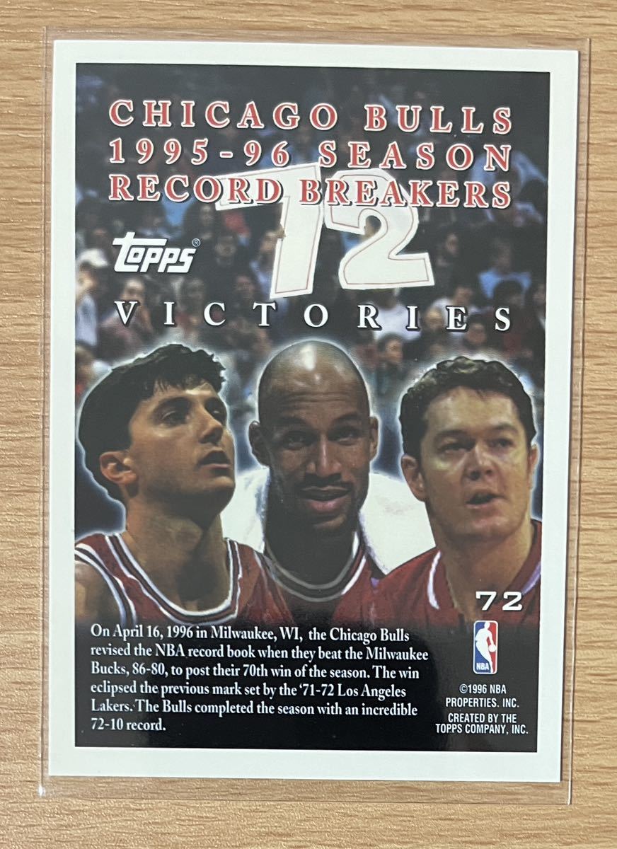 Michael Jordan 1996-97 TOPPS #72 Chicago Bullsマイケル・ジョーダン _画像2