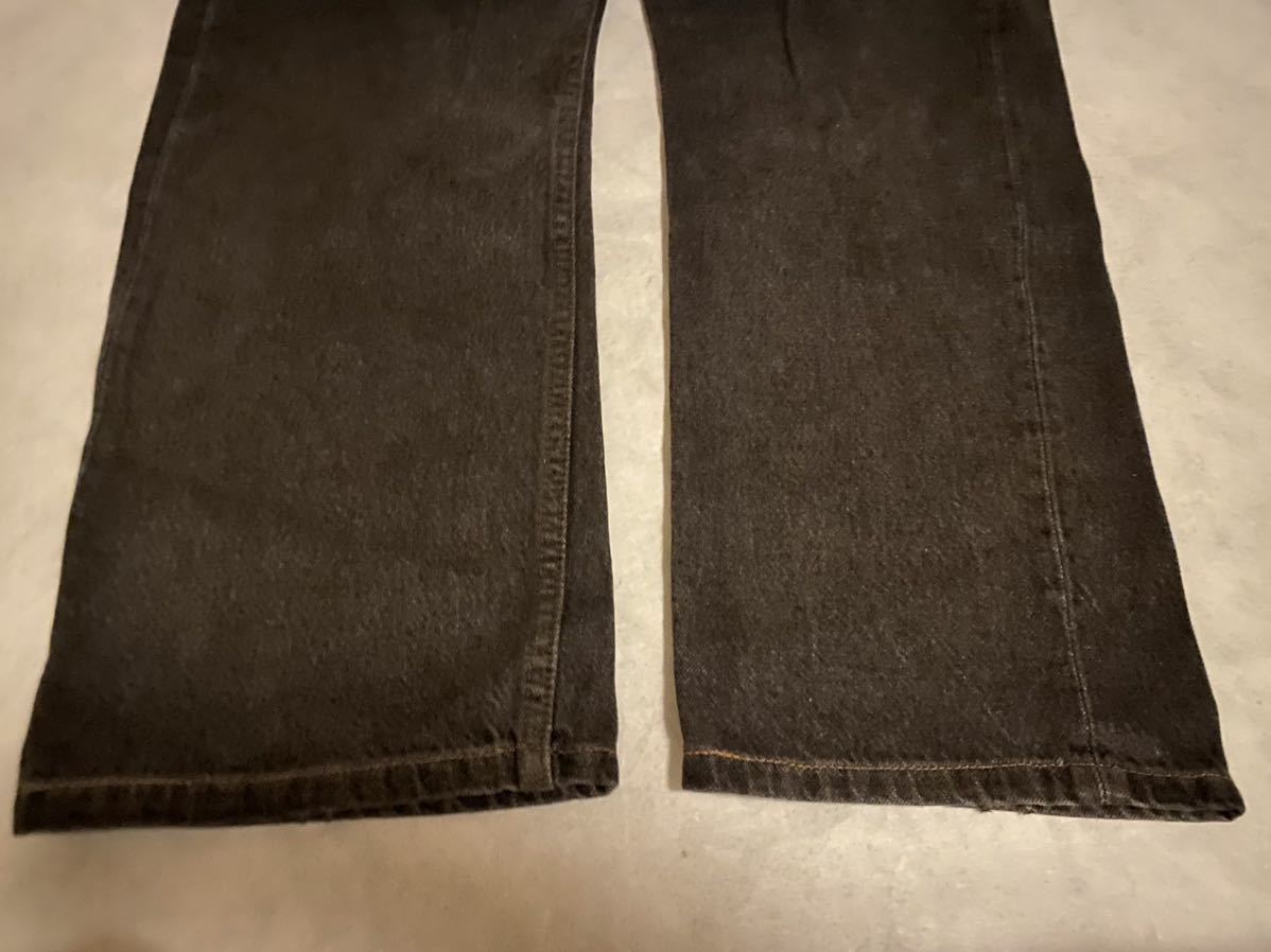 W34 先染め ブラック 80s USA製Levis 501-0658 ビンテージ リーバイス デニム パンツ 黒 505 XX 90s 赤耳 506 大戦 片面 BIGE 66前期 60s_画像8