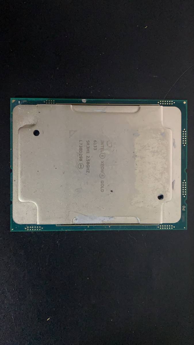 簡易テストOK　Intel　XEON　GOLD　6133　20コア / 40スレッド　FCLGA3467 　管理番号D535_画像1