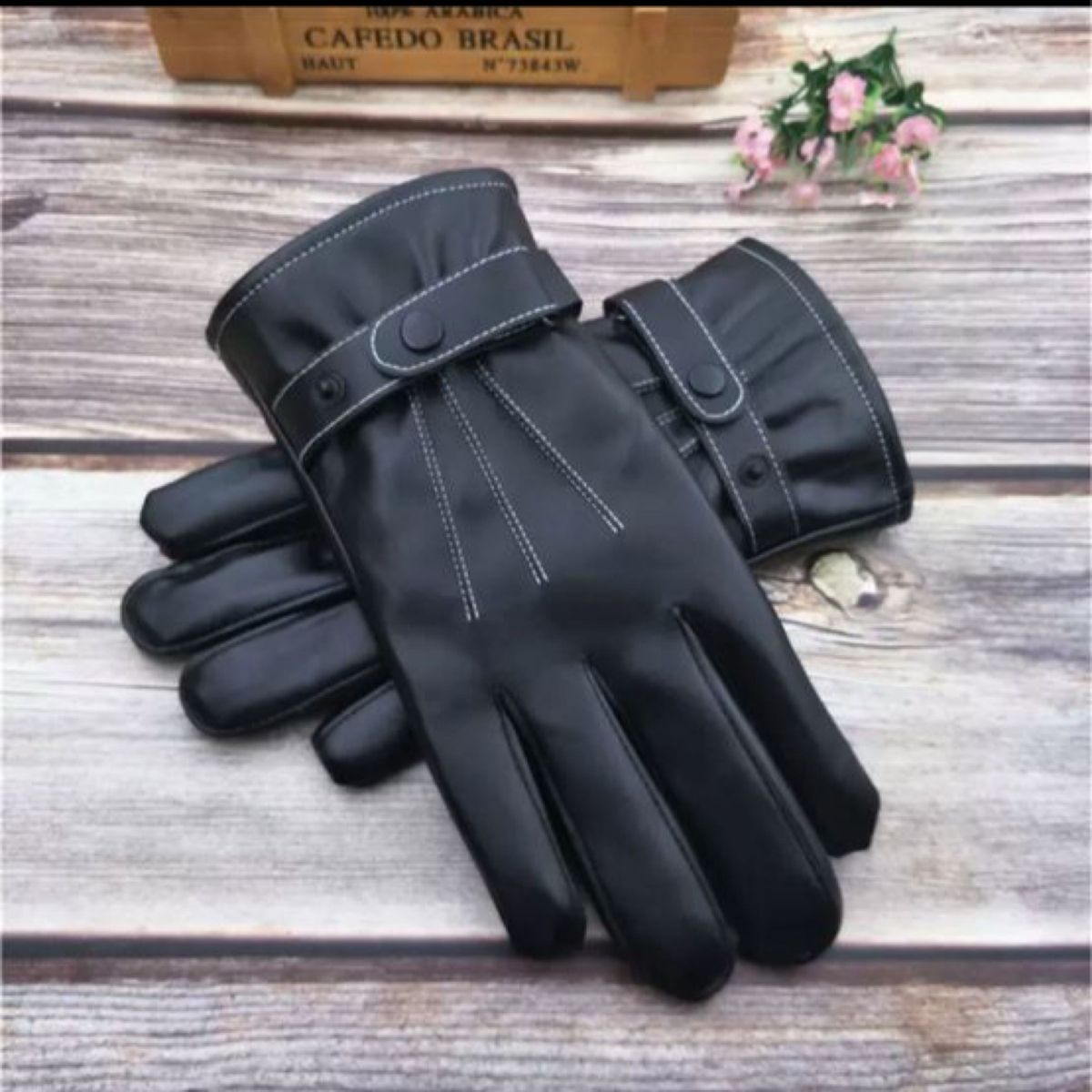 手袋 レザー　レディース　ブラック 革手袋　シンプル　 グローブ　防寒