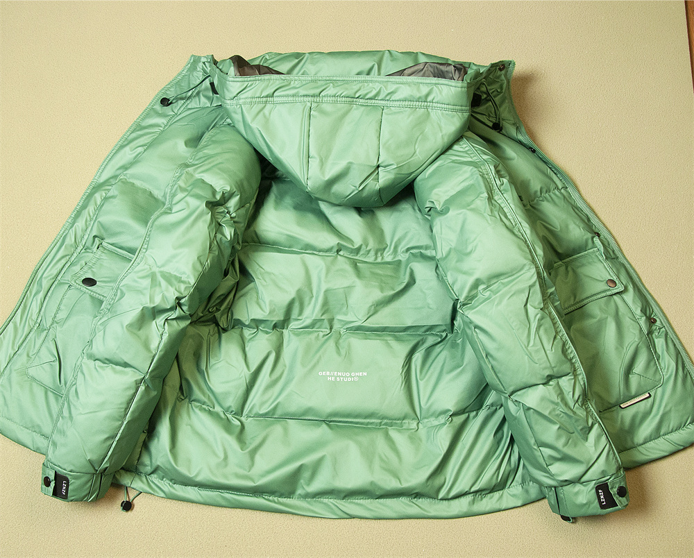 NFY351-2XL　メンズ 厚手アウターフード　防風防寒　高品質ダウンジャケット ヨーロッパ発売 　ショートコート　緑_画像9