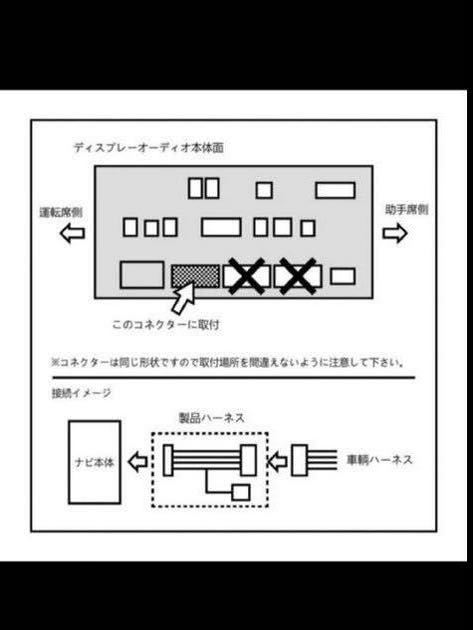 新型 40 アルファード　ヴェルファイアノア TVキャンセラー　純正ディスプレイオーディオ　テレビキット　純正形状スイッチ 走行中TV視聴_画像4