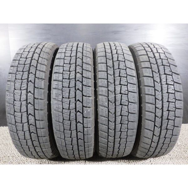 ダンロップ WINTER MAXX WM02 155/65R13 4本SET◎2020年製8~9分山スタッドレス◎中古 1本に片減り 1本に段減りあり◎旭川手渡し可_画像1