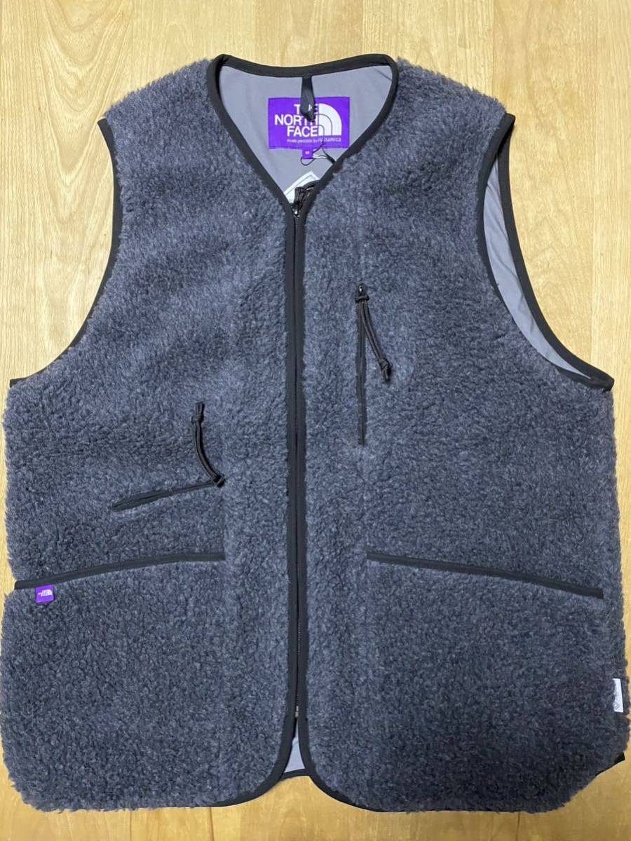 THE NORTH FACE Wool Boa Fleece Field Vest ノースフェイス パープルレーベル ウール ボア フリース フィールド ベスト M 未使用品_画像1