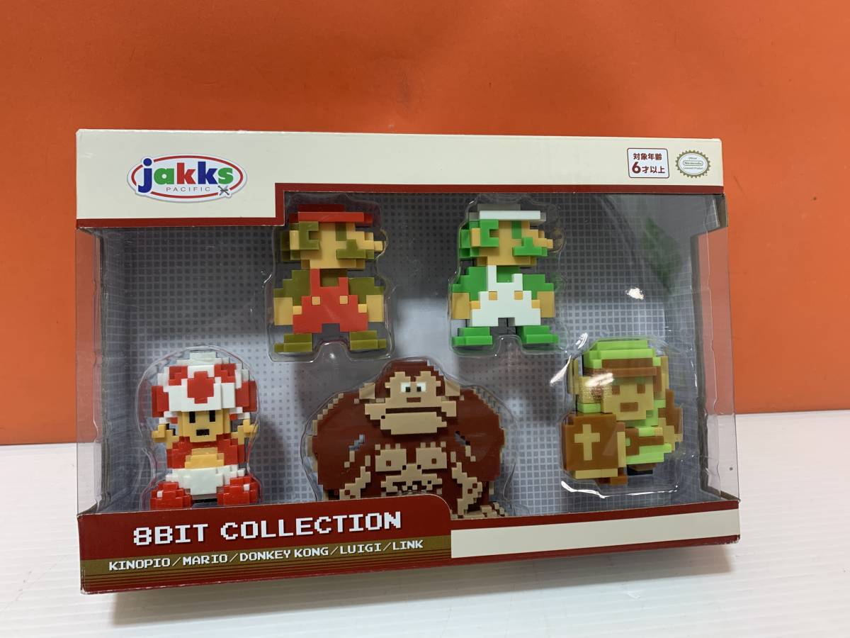 7/66☆【未開封】Jakks　PACIFIC　8BIT COLLECTION　任天堂　フィギュア キノピオ ドンキーコング マリオ ルイージ リンク☆C1_画像1