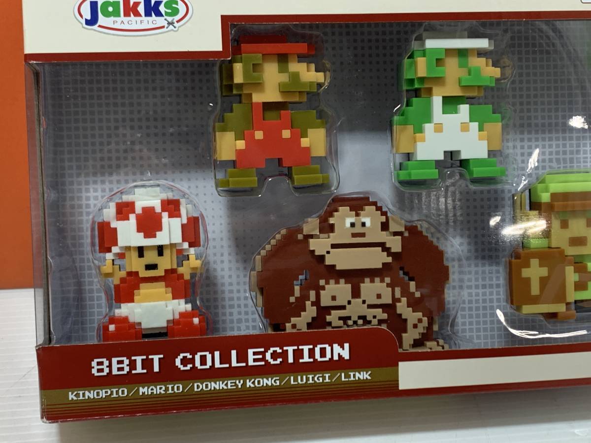 7/66☆【未開封】Jakks　PACIFIC　8BIT COLLECTION　任天堂　フィギュア キノピオ ドンキーコング マリオ ルイージ リンク☆C1_画像2