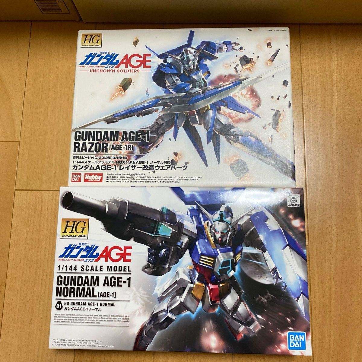 新品 HG 1/144 ガンダムAGE-1 ノーマル &レイザー改造ウエア 新品 HG 1/144 ガンダムAGE-1 ノーマル &レイザー改造ウエア